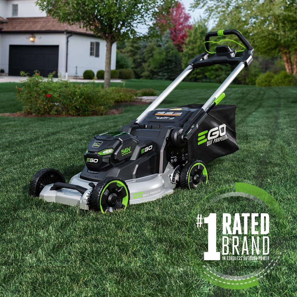 EGO POWER+ Electric Lawn Mower, Self-Propelled Cordless with 22" Aluminum Deck, Select Cut and Touch Drive